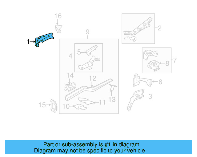 Front Rail 1K0-810-135-B