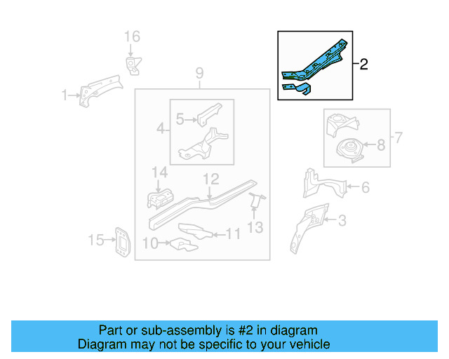 Upper Rail 5K0-809-145 - View 8