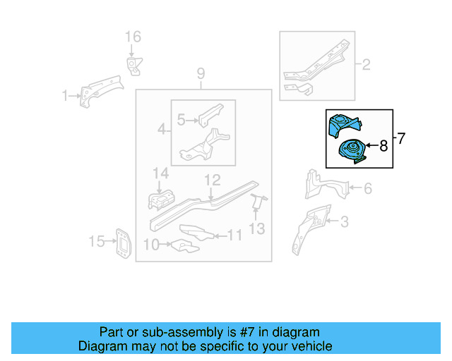 Shock Tower 1K0-809-121-A - View 8
