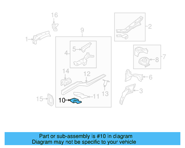 Front Retainer 1K0-803-127 - View 7