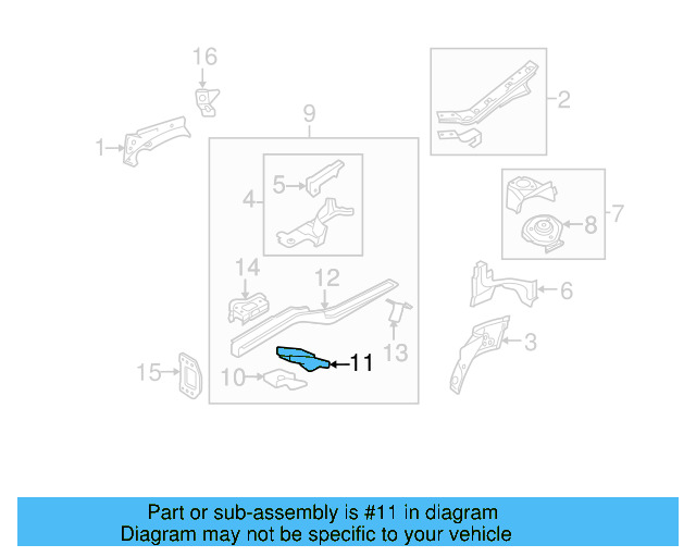 Rear Retainer 1K0-804-056 - View 8