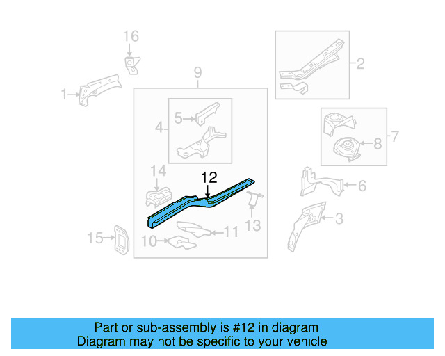 Lower Rail 1K0-803-105-C - View 12