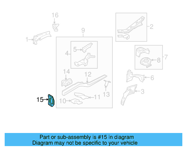 Frame End Cap 1K0-804-181-B - View 3