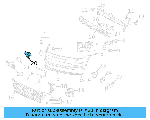 Sensor (Unpainted) 5q0919297bgru - View 9
