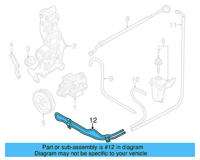 Power Steering Cooler Tube 8D0-422-885-P - View 10