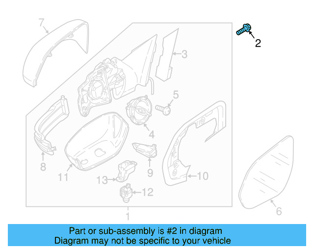 Mirror Assembly Bolt N-912-595-01 - View 2