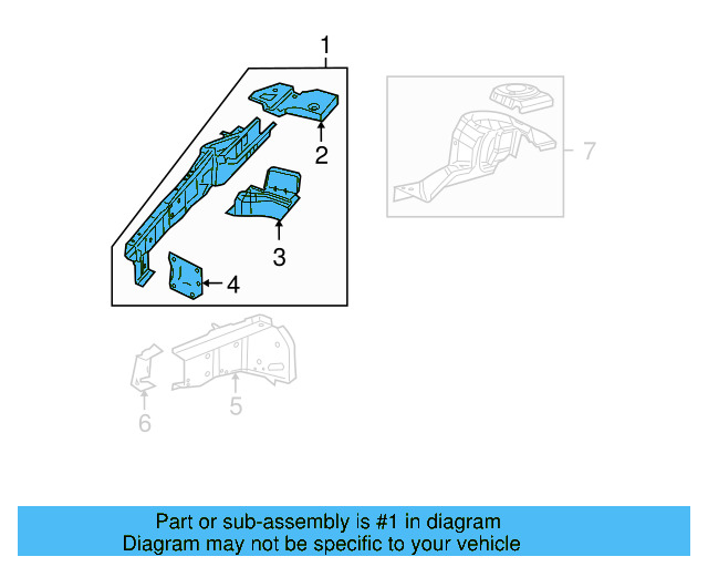 Rail Assembly 7B0803092D - View 3