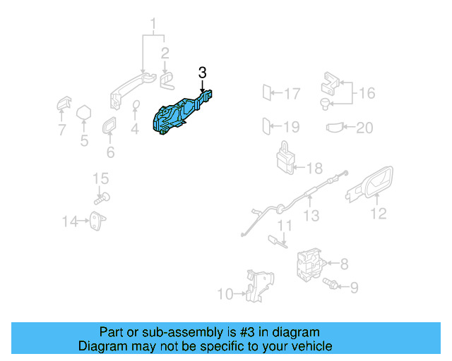 Handle Plate 1K0-837-886-A - View 16