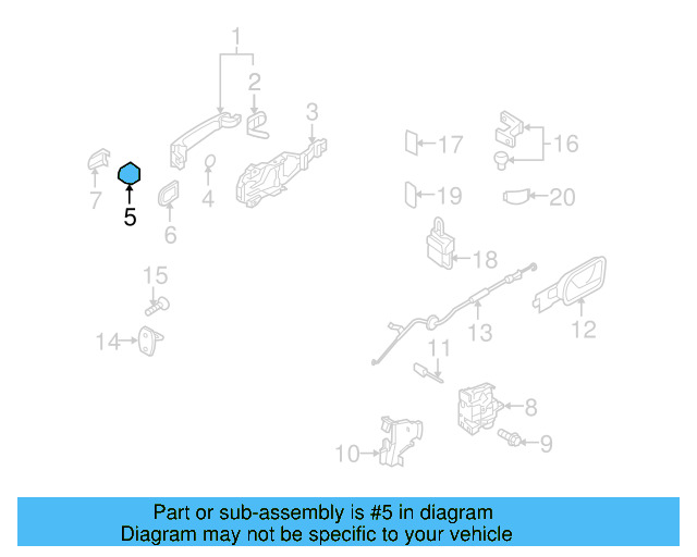Handle, Outside Housing 1K4-839-167 - View 3