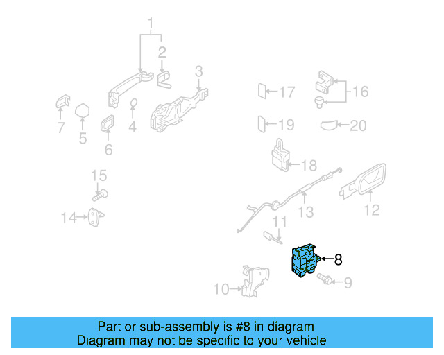 Handle, Outside Housing 1K4-839-167 - View 5