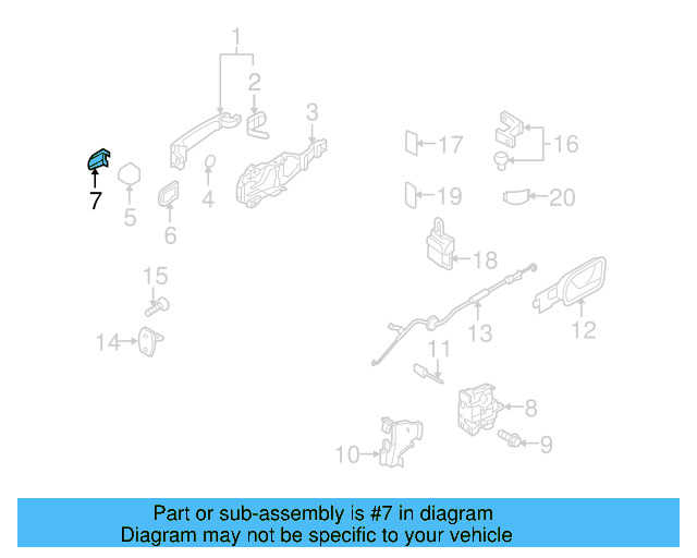 Handle, Outside Cap (Unpainted) 3b4839879agru