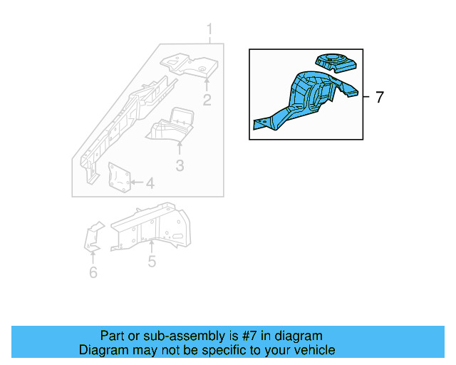 Strut Tower 7B0-809-072-A - View 3