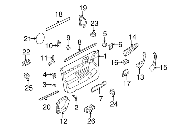Door Trim Panel Retainer 6Q0-868-297 - View 20