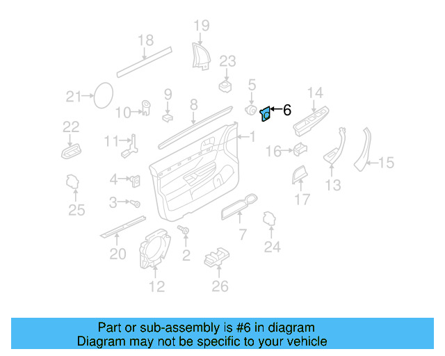 Door Trim Panel Retainer 6Q0-868-297 - View 32