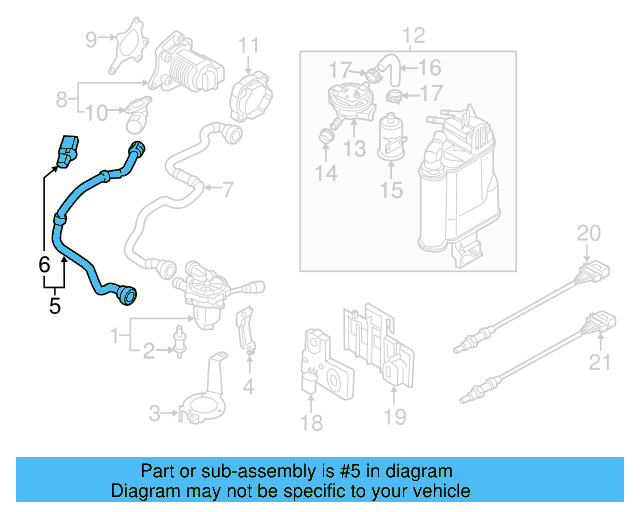 Outlet Hose 5Q0-131-149-F - View 5