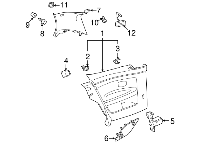 Door Trim Panel Clip 6Q0-868-243 - View 58
