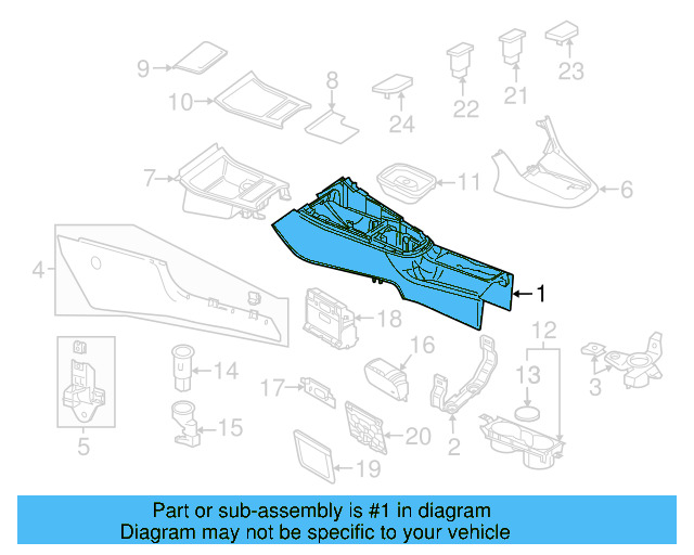 Front Console 5K0-863-243-C-82V - View 4