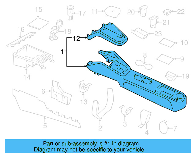 Console Body 5C7-863-241-K-82V - View 3