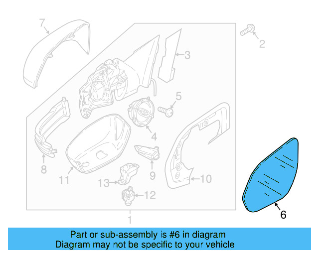 Mirror Glass 3CN-857-521-L - View 5