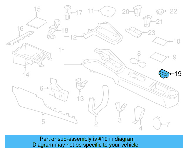 Console Trim Panel 1K0-919-323-81U - View 9