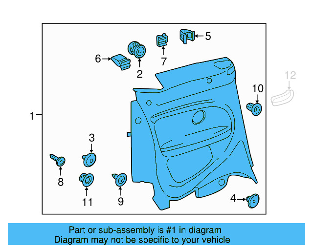 Quarter Trim Panel 5C3-867-043-CR-82V
