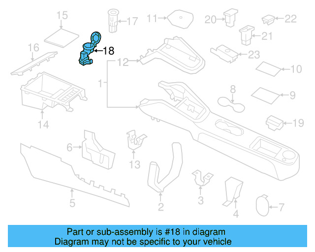 12 Volt Accessory Power Outlet Housing 1K0-919-341-B