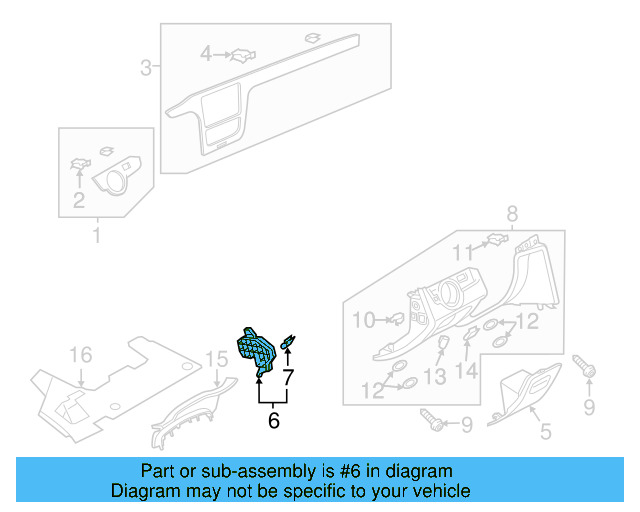 Instrument Panel Cross 1K1-858-383-A
