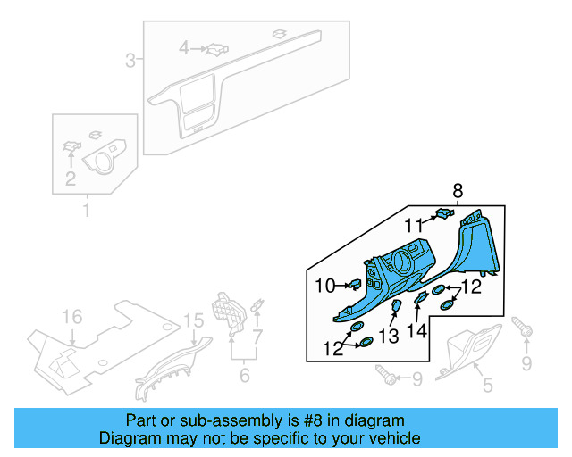 Lower Panel 561-858-365-H-82V - View 8