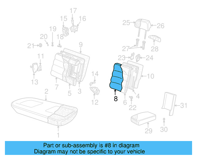 Seat Back Frame 3B9-885-502-K - View 17