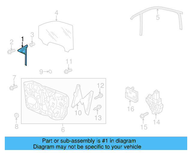 Vent Glass 7P0-845-114-D - View 3