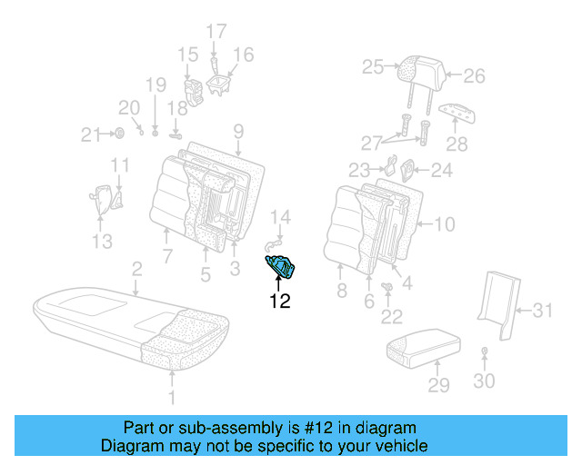 Headrest Guide 1J0-886-920-D-U71 - View 12