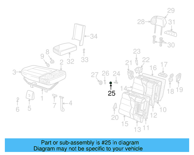 Headrest Pad 3B0-885-905-H - View 5