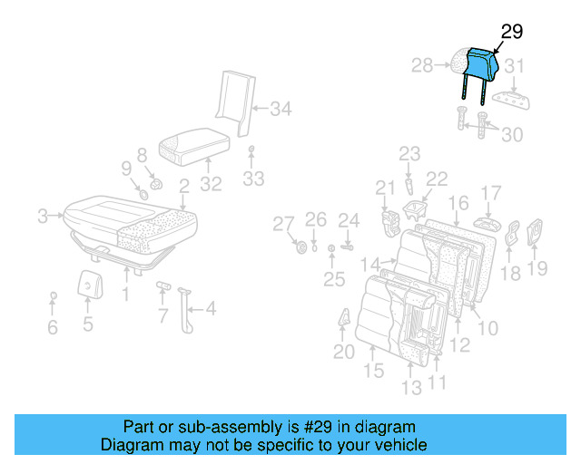 Headrest Cover 3B0-885-921-AR-1TR - View 11
