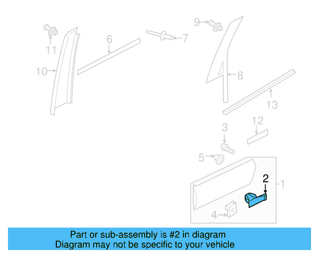 Lower Molding Clip 7P0-854-719 - View 14