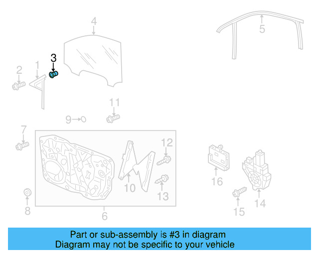 Vent Glass Nut N-910-167-02 - View 2