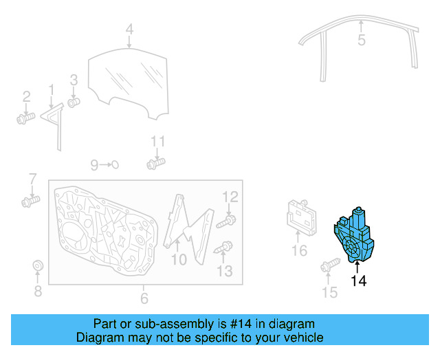 Window Motor 8K0-959-802-B - View 3