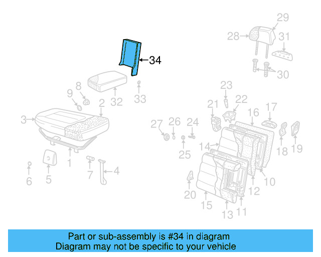Armrest Pad Trim 3B0-885-943-E-U71 - View 12