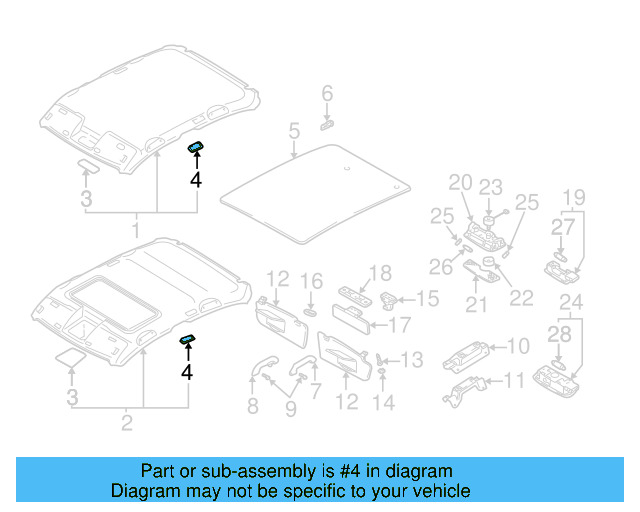 Headliner Reinforcement 3B0-867-599 - View 7