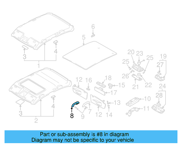 Grip Handle 3B0-857-607-Y20 - View 6