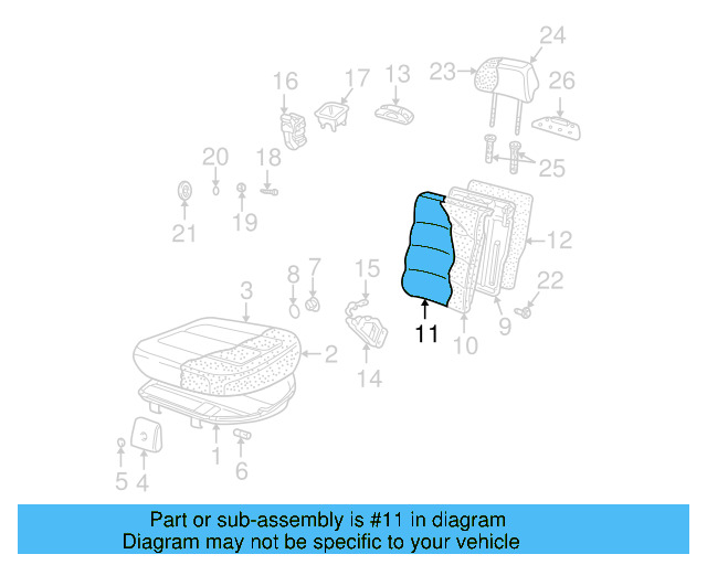 Seat Back Cover 3B0-881-805-PH-LGN - View 8