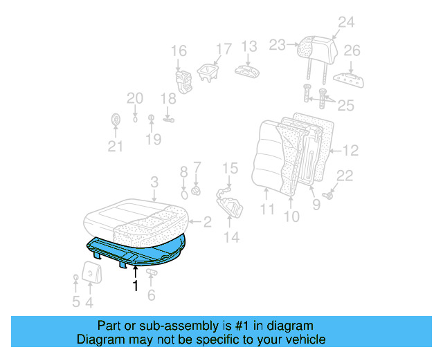 Seat Back Frame 1J4-881-046-HH - View 9
