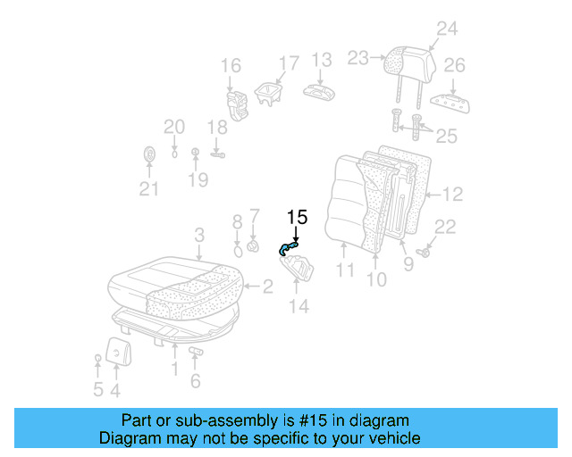 Seat Back Cover 3B0-885-805-FA-LGL - View 5