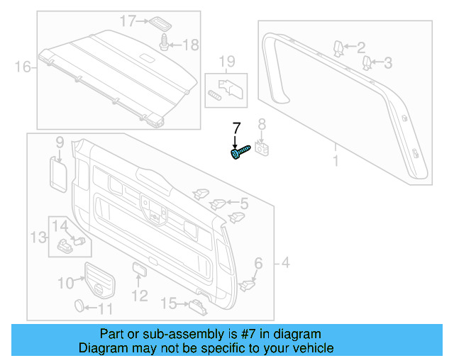 Upper Center Pillar Trim Clip 4B0-867-276-A - View 55