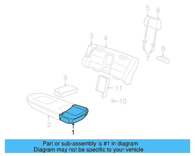 Seat Cushion Pad 3B5-885-319-S