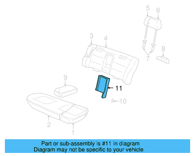 Headrest 3B0-881-901-AC-9AC - View 4