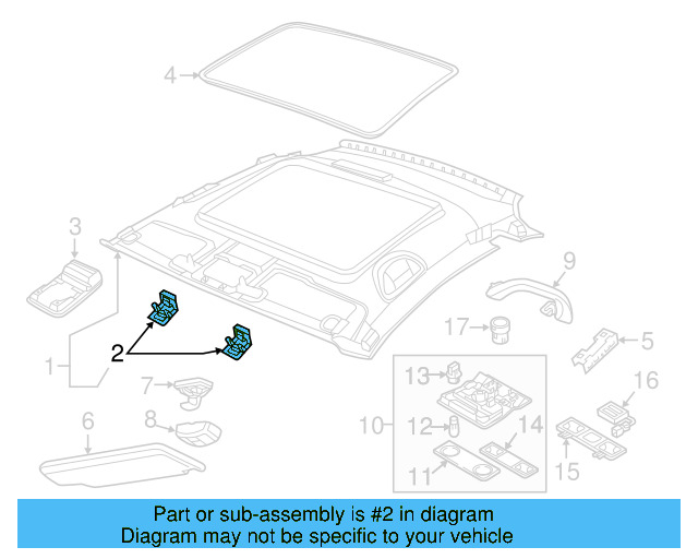 Headliner Retainer Clip 8K9-867-289 - View 15