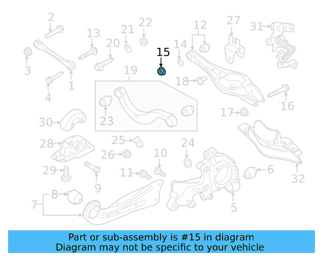 Lower Control Arm Mount Bolt N-106-405-01 - View 18