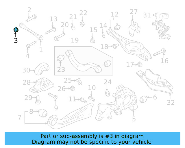 Lower Control Arm Mount Bolt N-106-405-01 - View 81