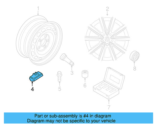 Wheel, Alloy 5N0-601-025-R-8Z8 - View 16