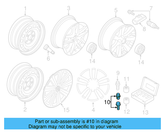 Wheel Bolt WHT-001-814-B-522 - View 21
